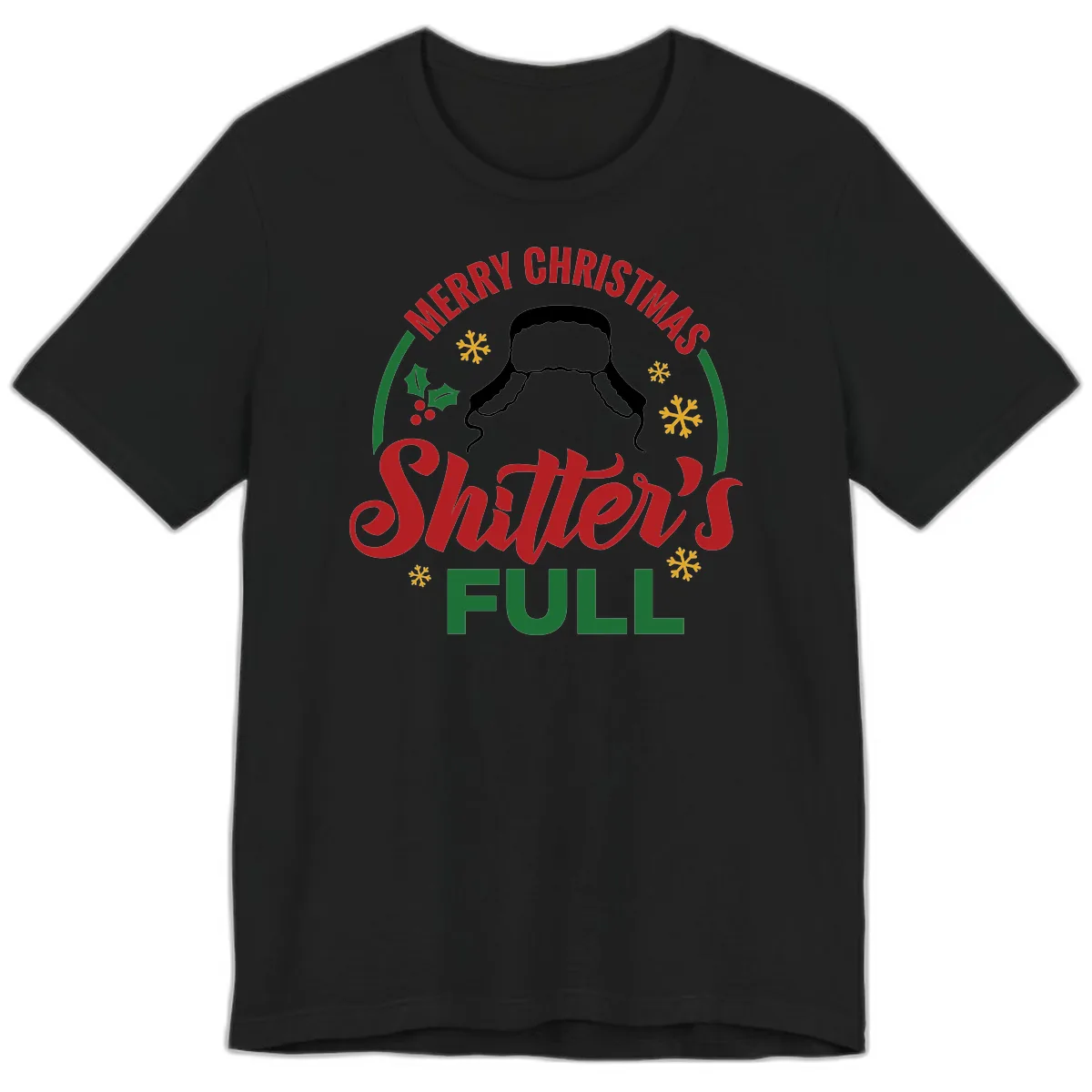 Christmas Shitter's Full Graphic Premium T-Shirt in Black